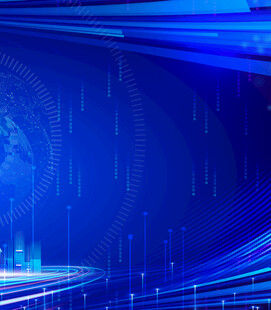 科技感蓝色数字背景画面