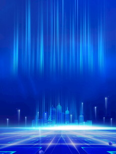 蓝色科技感线条背景画面