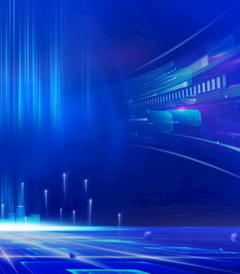 科技感蓝色数字背景画面