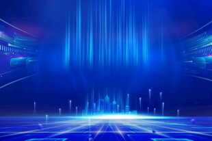 炫酷蓝色科技感舞台背景