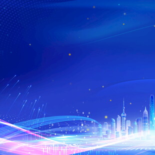 梦幻科技城市夜景背景