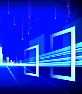 科技蓝光背景未来感画面