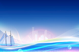 梦幻海洋帆船背景图