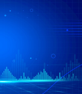 科技感蓝色数据波形背景