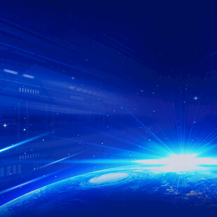 科技感蓝色未来地球背景