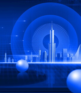 科技感都市夜景图