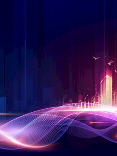 梦幻流光城市夜景背景图