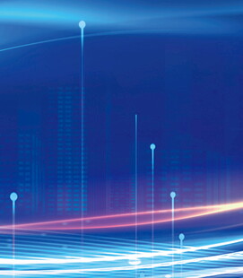 科技感蓝色线条光影背景图