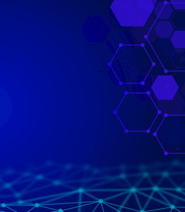 科技感蓝色六边形背景图案