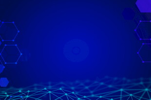 蓝色科技感几何线条背景