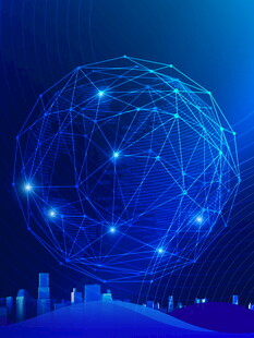 科技感网络连接球体画面