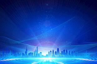 未来都市夜景科技感十足