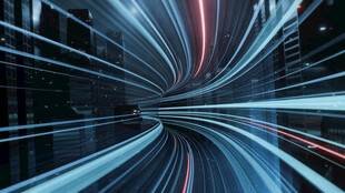 科技感光线隧道视觉效果