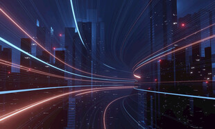 城市夜景车流光影轨迹