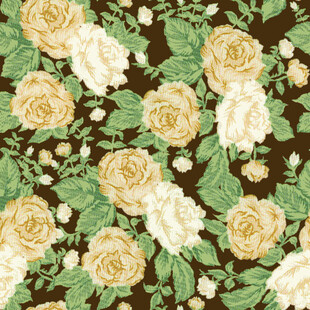 复古风黄白玫瑰花卉图案