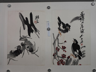 水墨花鸟画作展示