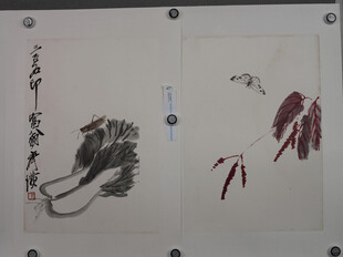 水墨蔬果画作展示