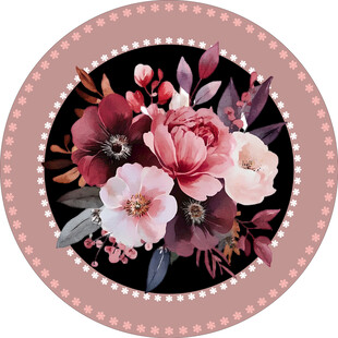 圆形花卉图案装饰设计