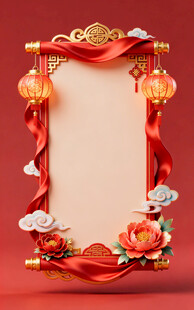 中式喜庆边框装饰图