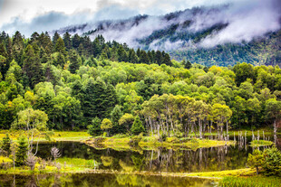山林湖畔美景