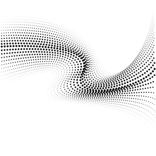 黑白点状波浪抽象图案