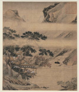 仇英作品古代山水图景