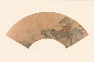 仇英作品古扇面画作