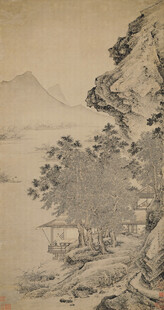 仇英作品水墨山水间的静谧景致