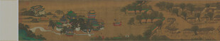 仇英作品古代山水风景图