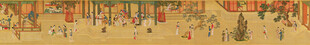 仇英作品古代精美织物图案