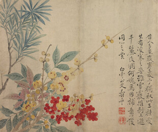 恽寿平中式花卉国画