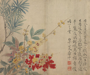 恽寿平中式花卉国画