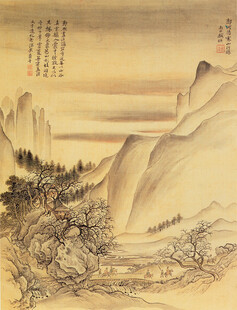 恽寿平古代山水国画意境图