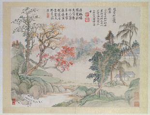 恽寿平古代山水国画作品