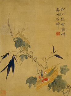 恽寿平水墨花卉图