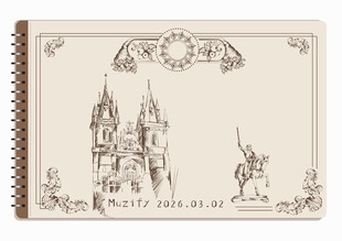 线圈本 风景素描画