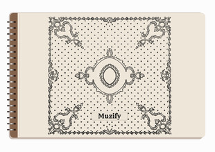 线圈本 复古蕾丝图案