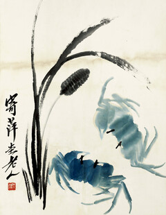 齐白石水墨螃蟹图