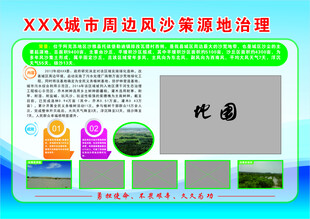 风沙策源地治理展板