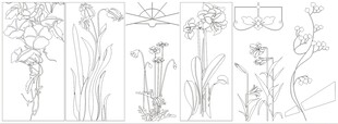 花卉植物线稿图