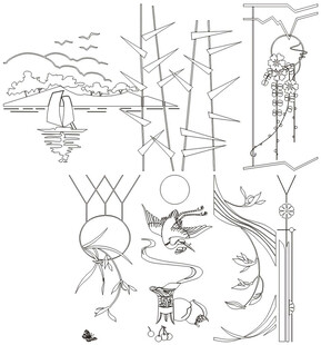 矢量线条画 艺术插画设计