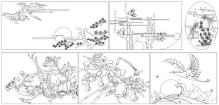 装饰线条图案 矢量线条画