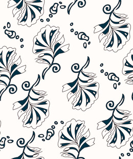蓝白花卉图案无缝背景