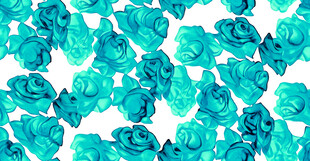 蓝绿色玫瑰图案背景