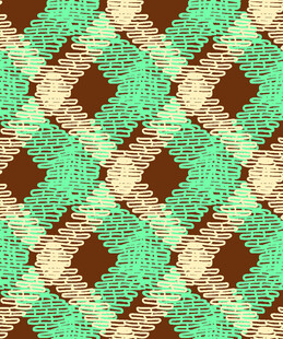 绿棕交织几何图案纹理