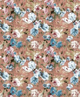 复古花卉图案布料纹理