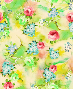 清新花卉图案布料纹理