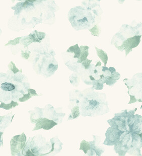 淡绿色水彩花卉图案背景
