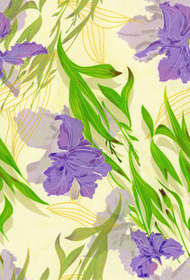 紫色鸢尾花卉图案背景