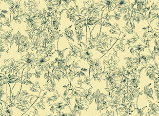 复古植物花纹背景图案
